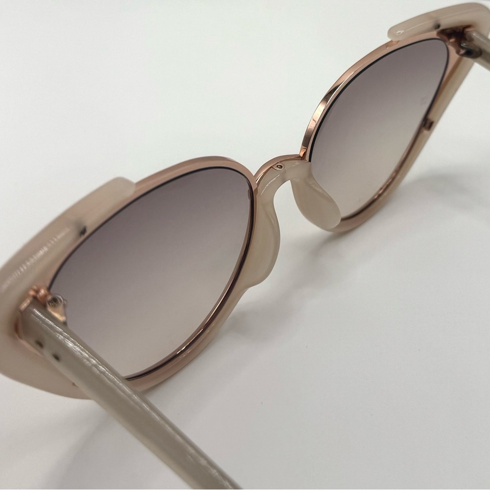 Linda Farrow LFL/736/6 Cat Eye Sunglasses Beige Blush Rose Gold Made Japan - Picture 7 of 10